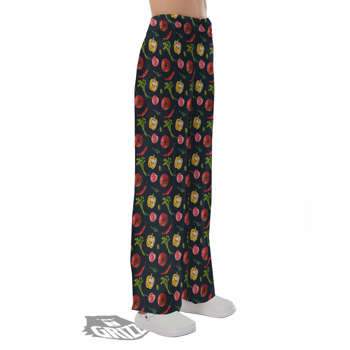 Vegetable Print Pattern Pajama Pants-grizzshop