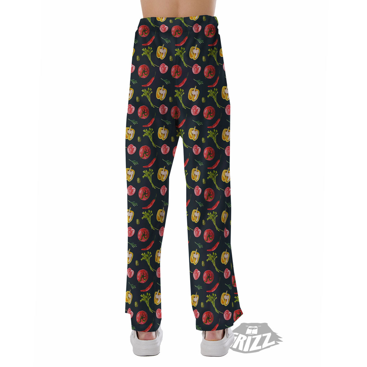 Vegetable Print Pattern Pajama Pants-grizzshop