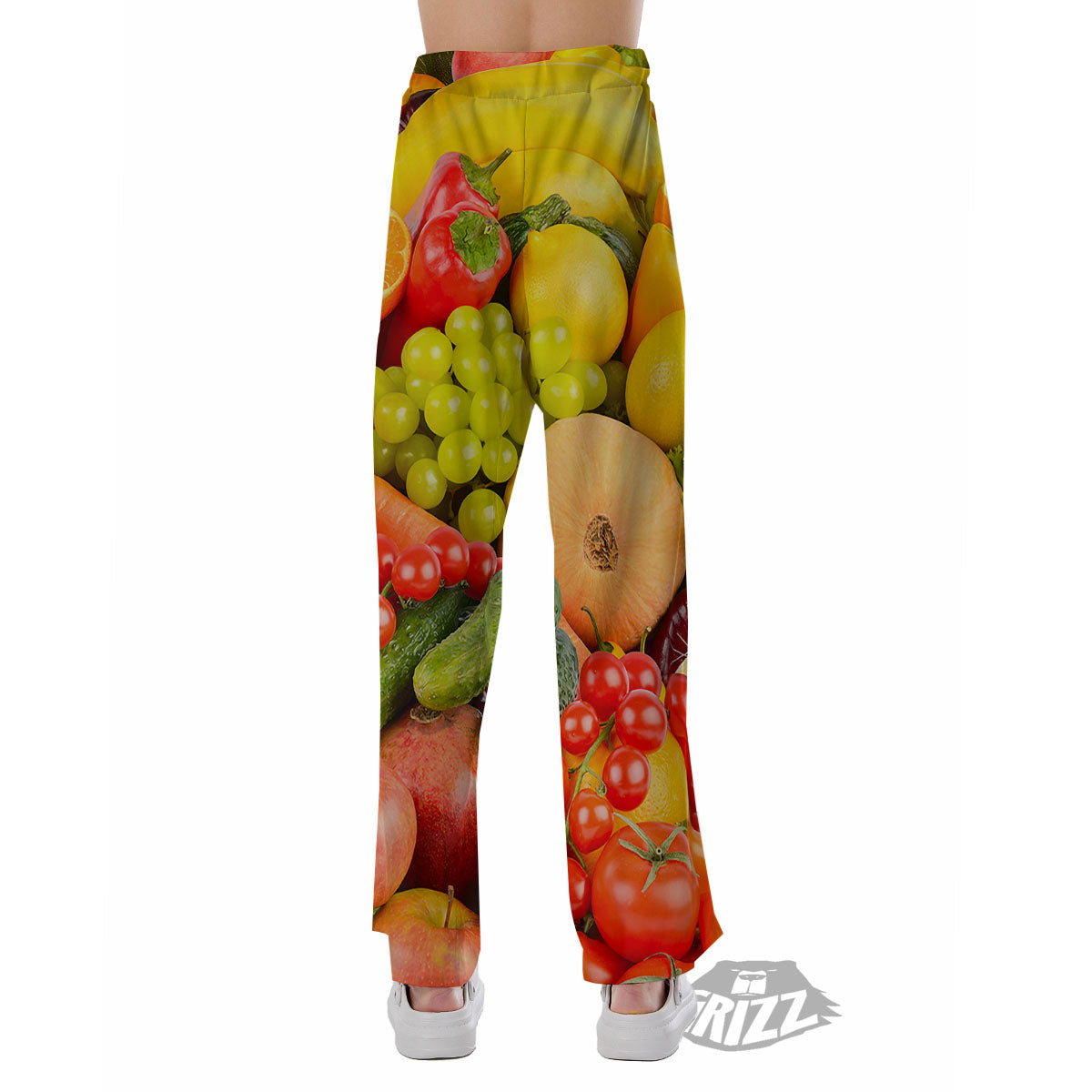 Vegetables And Fresh Fruits Print Pajama Pants-grizzshop