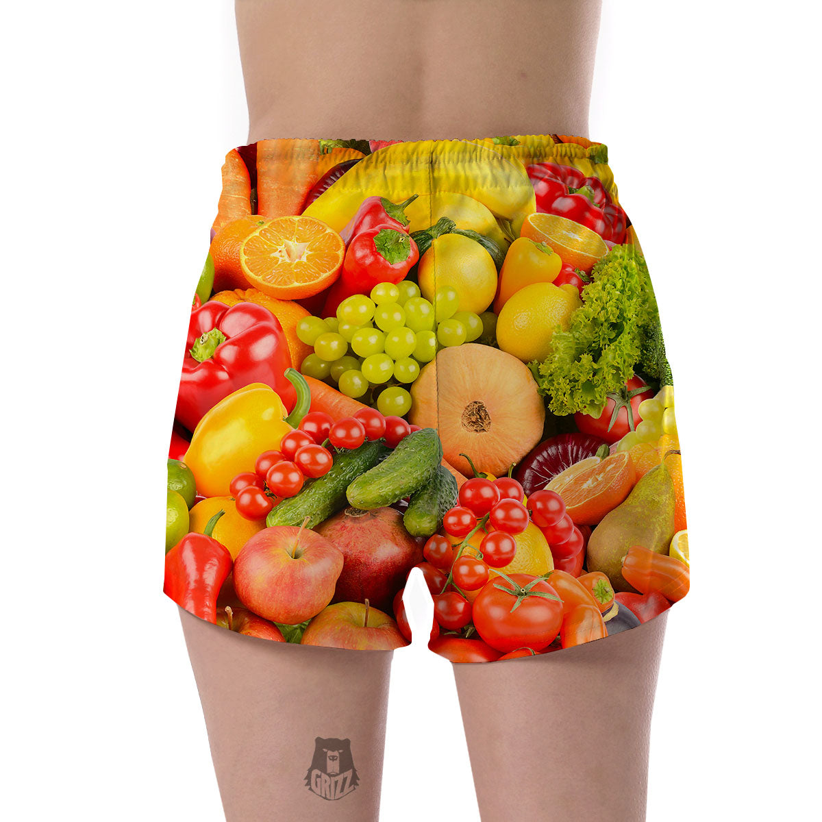Vegetables And Fresh Fruits Print Women's Shorts-grizzshop