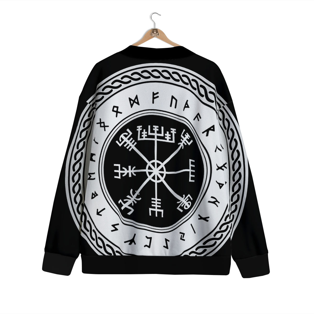 Vegvisir Viking Print Cardigan-grizzshop