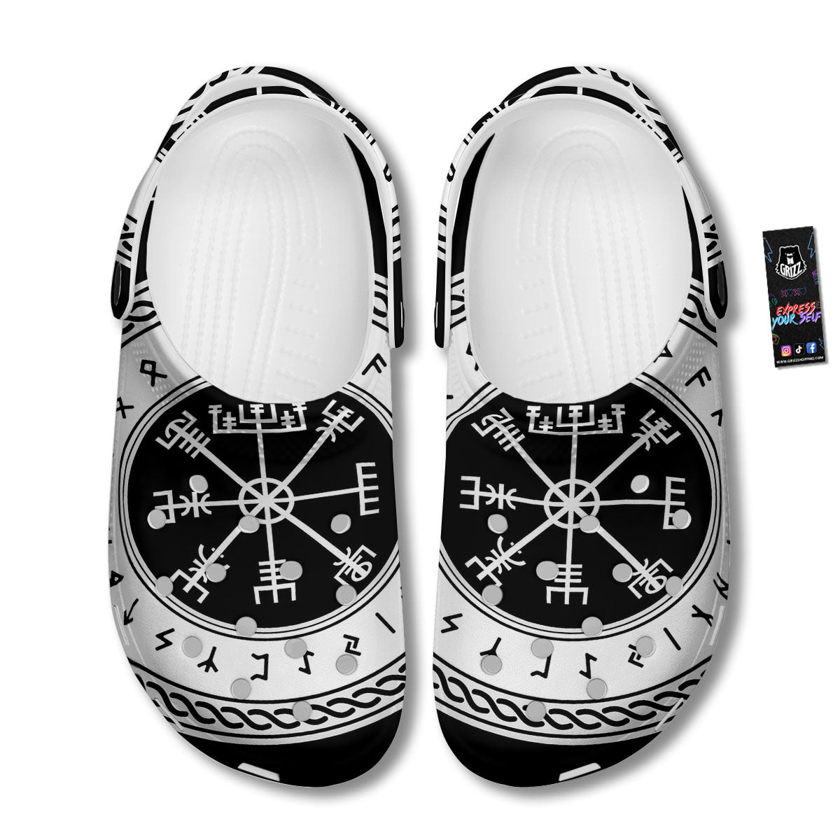 Vegvisir Viking Print Clog-grizzshop