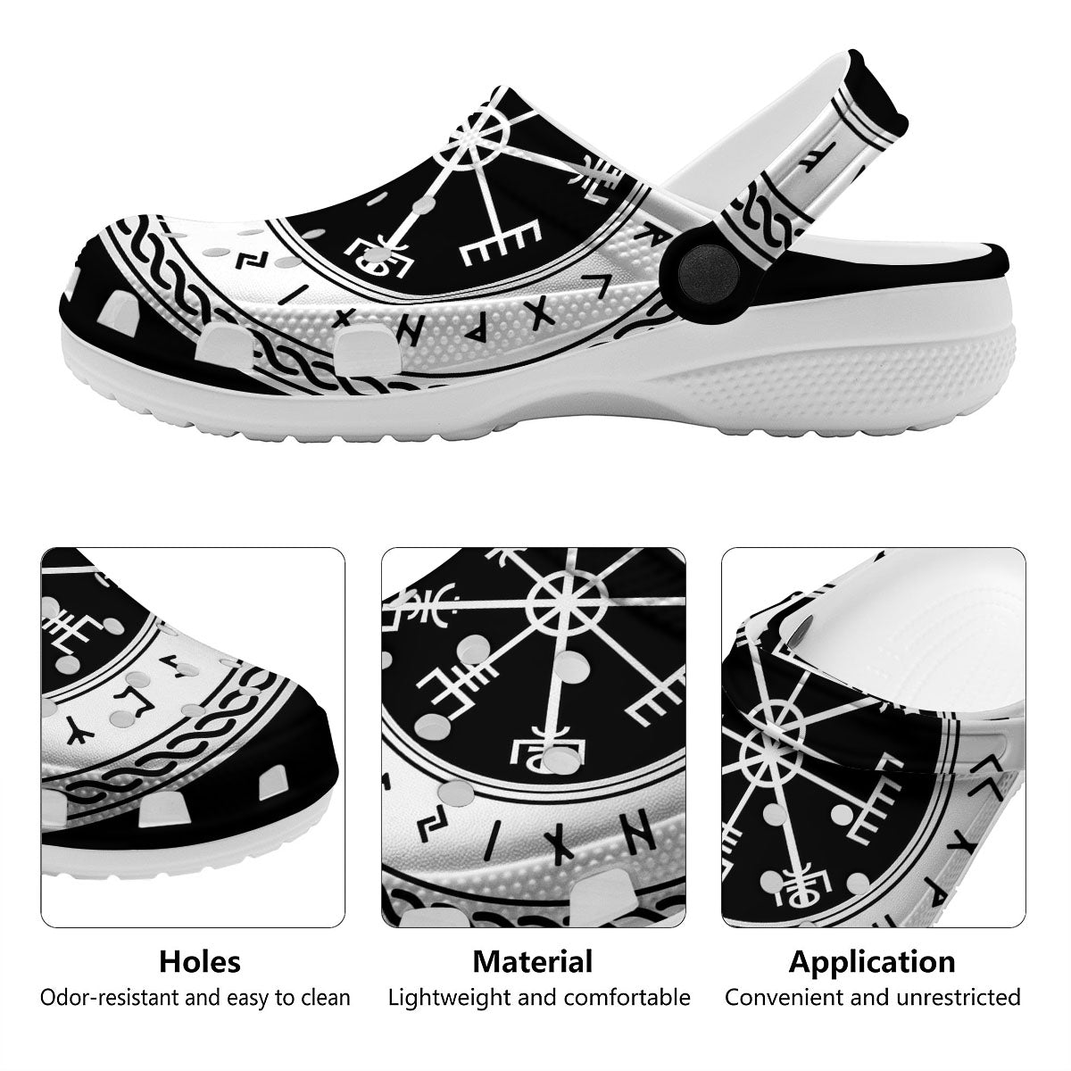 Vegvisir Viking Print Clog-grizzshop