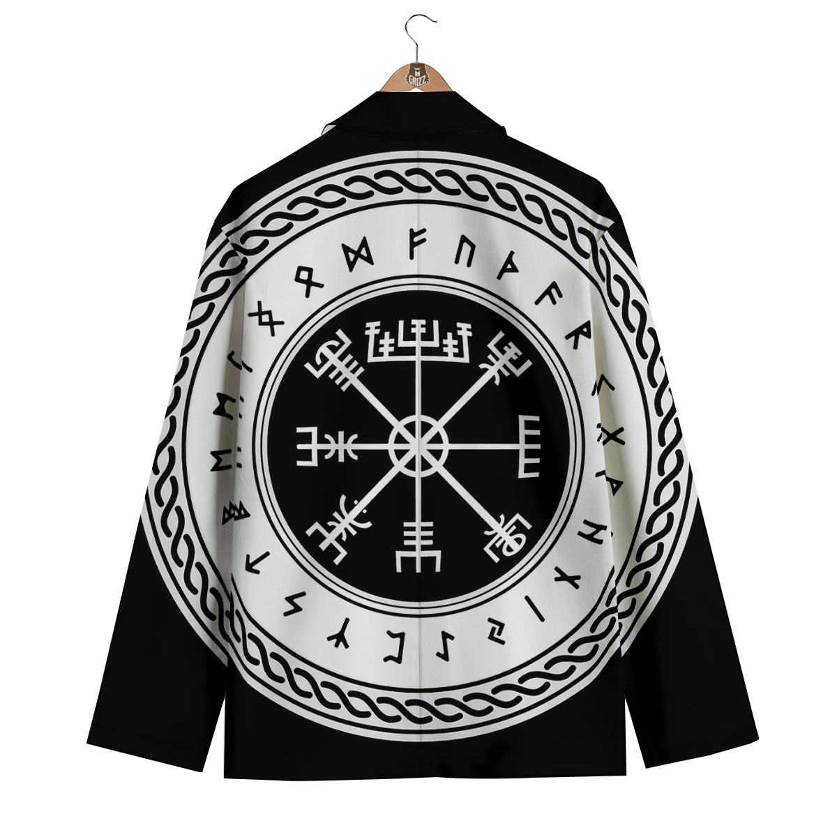 Vegvisir Viking Print Men's Blazer-grizzshop