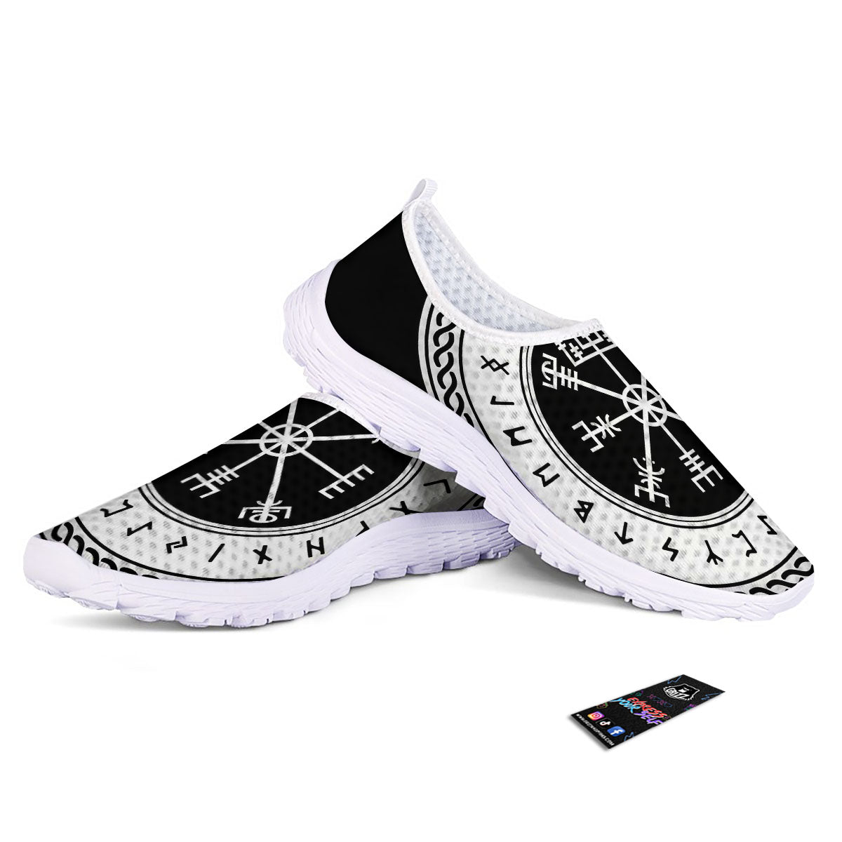 Vegvisir Viking Print Nurse Shoes-grizzshop