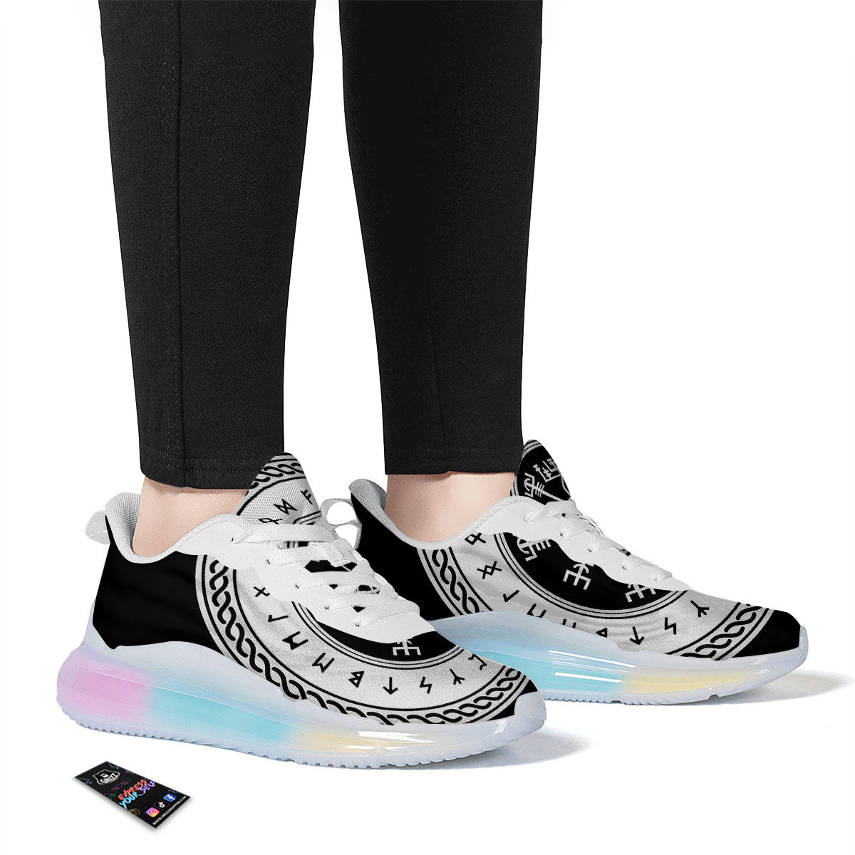 Vegvisir Viking Print Running Sneakers-grizzshop