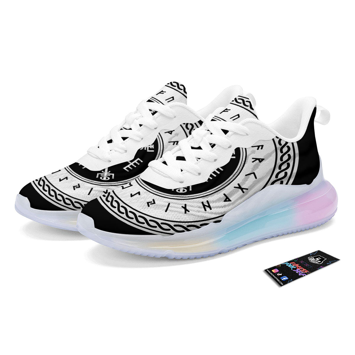 Vegvisir Viking Print Running Sneakers-grizzshop