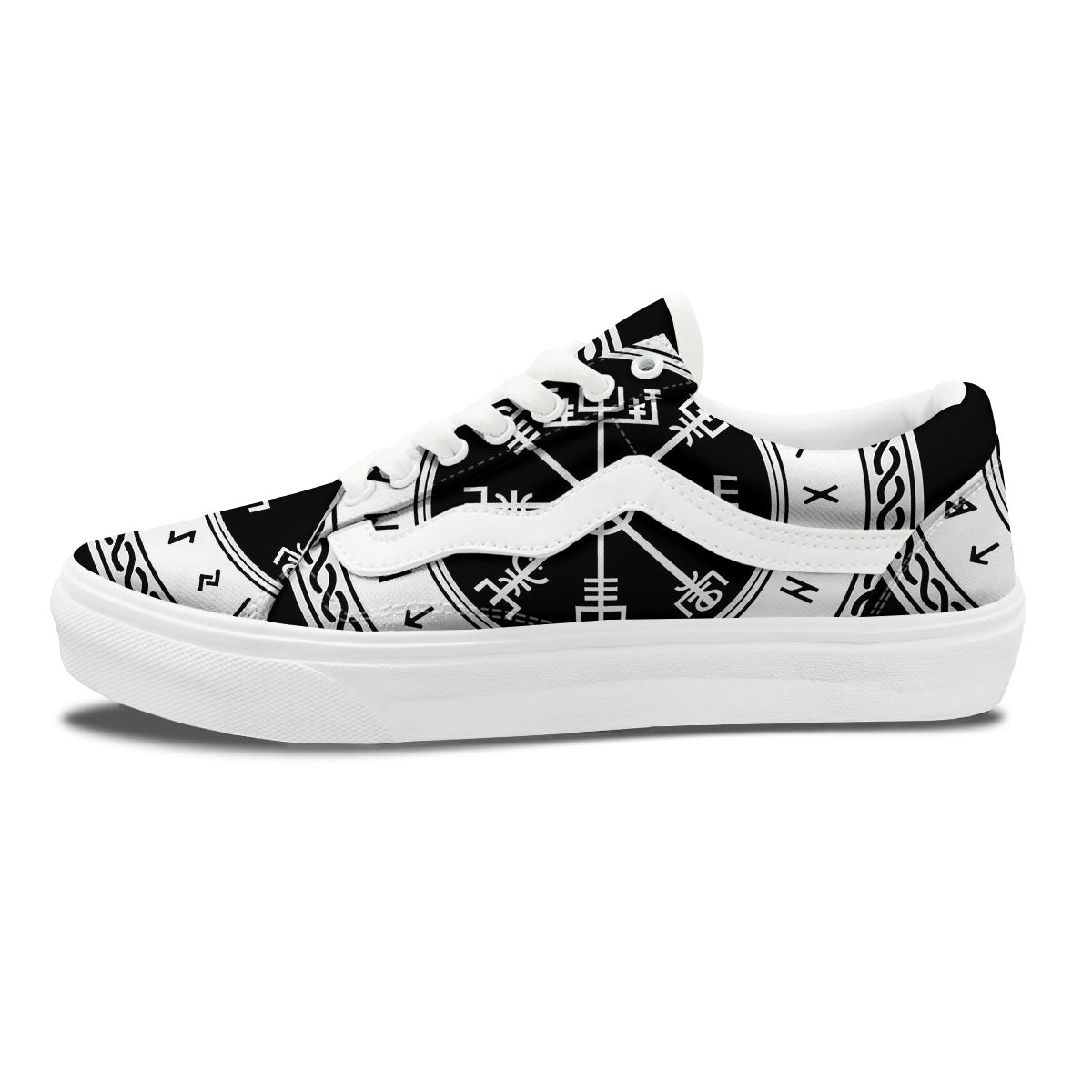 Vegvisir Viking Print Skate Shoes-grizzshop