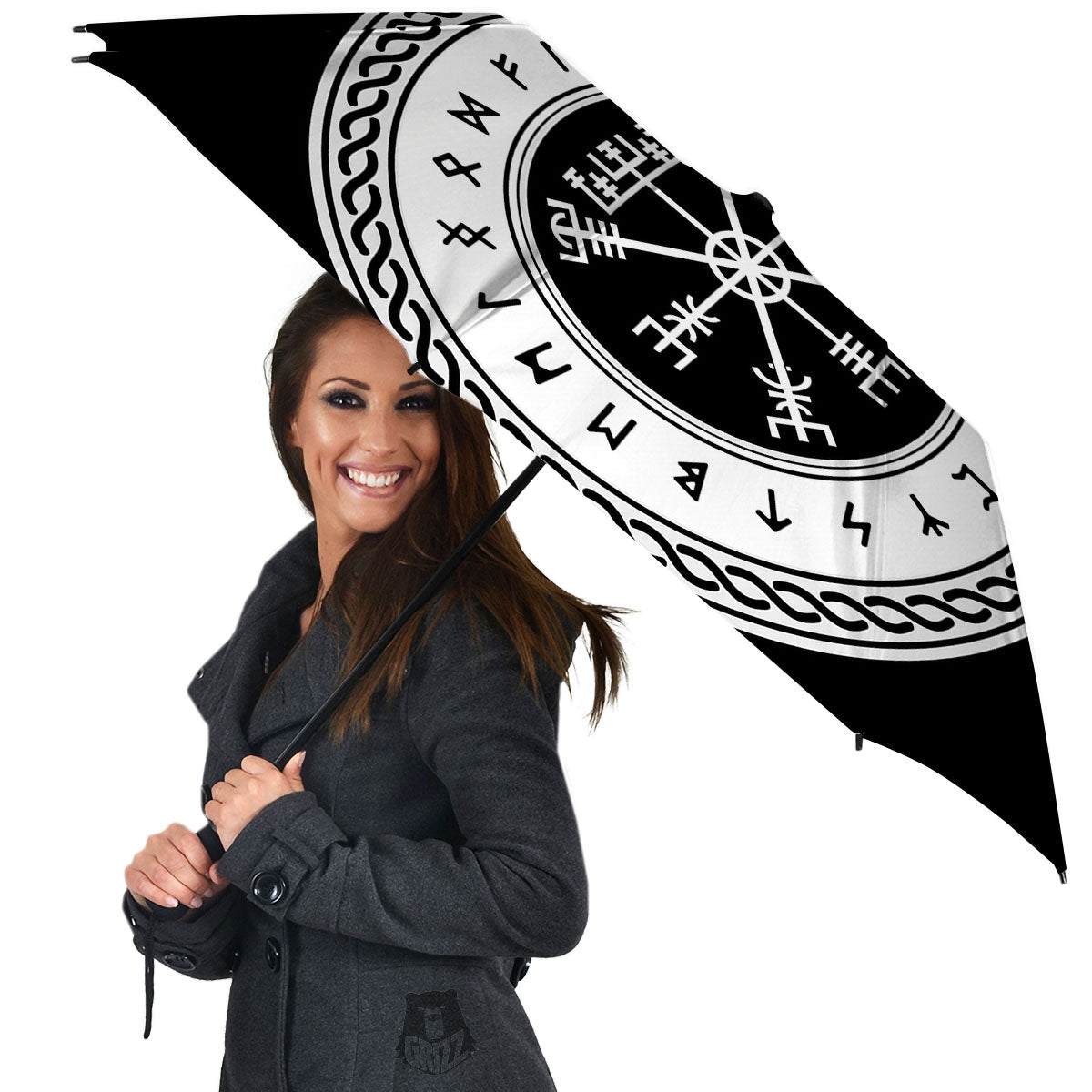 Vegvisir Viking Print Umbrella-grizzshop