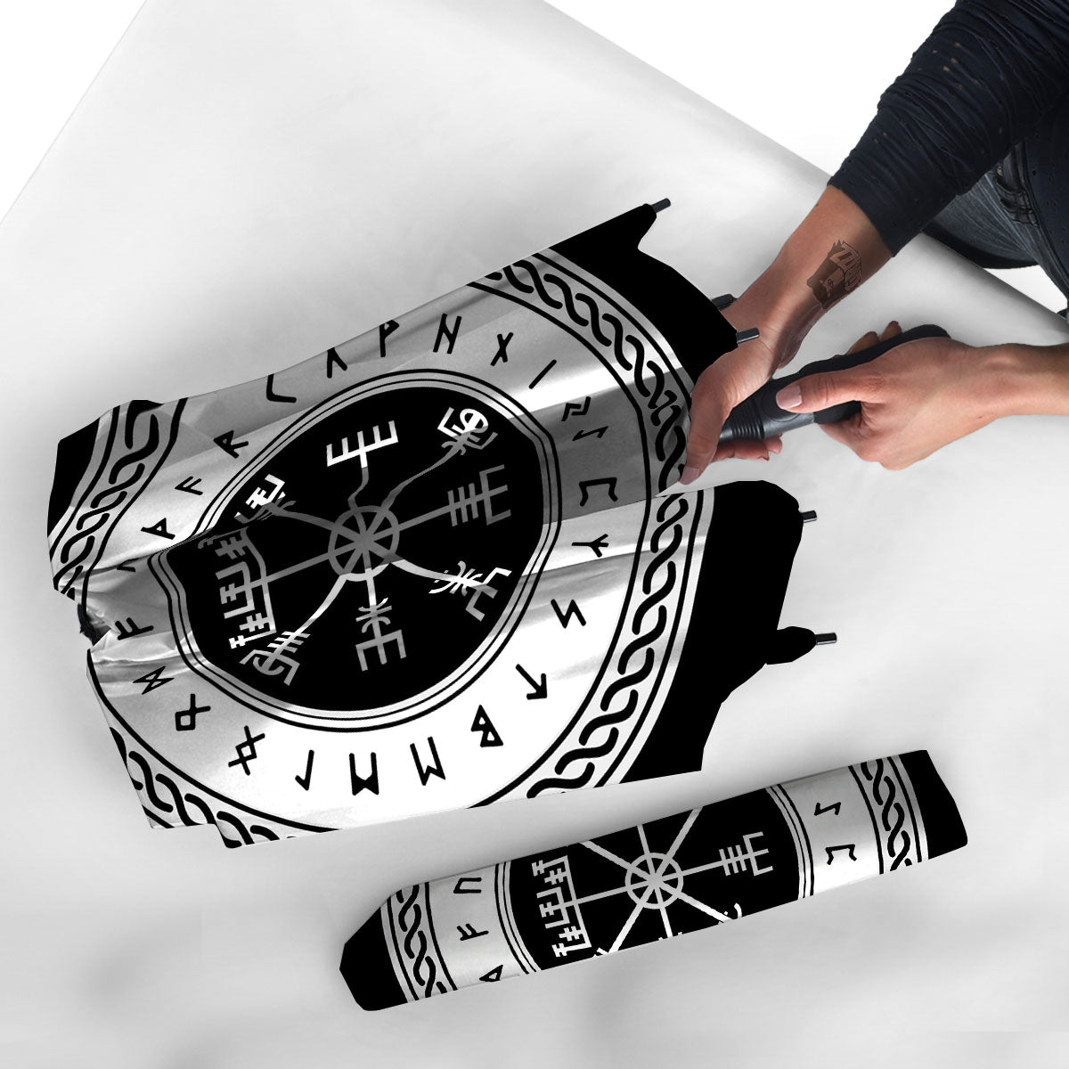 Vegvisir Viking Print Umbrella-grizzshop