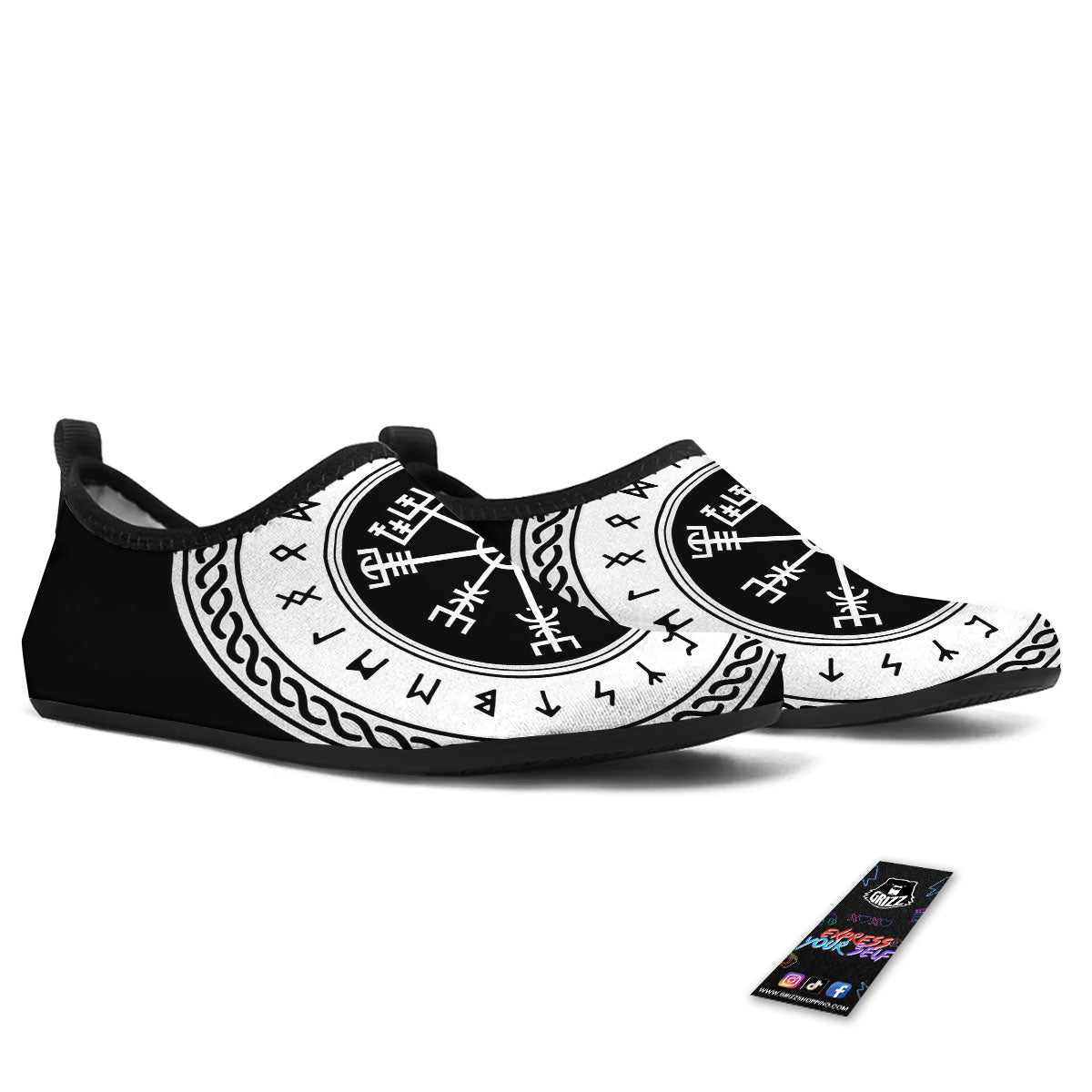 Vegvisir Viking Print Water Shoes-grizzshop