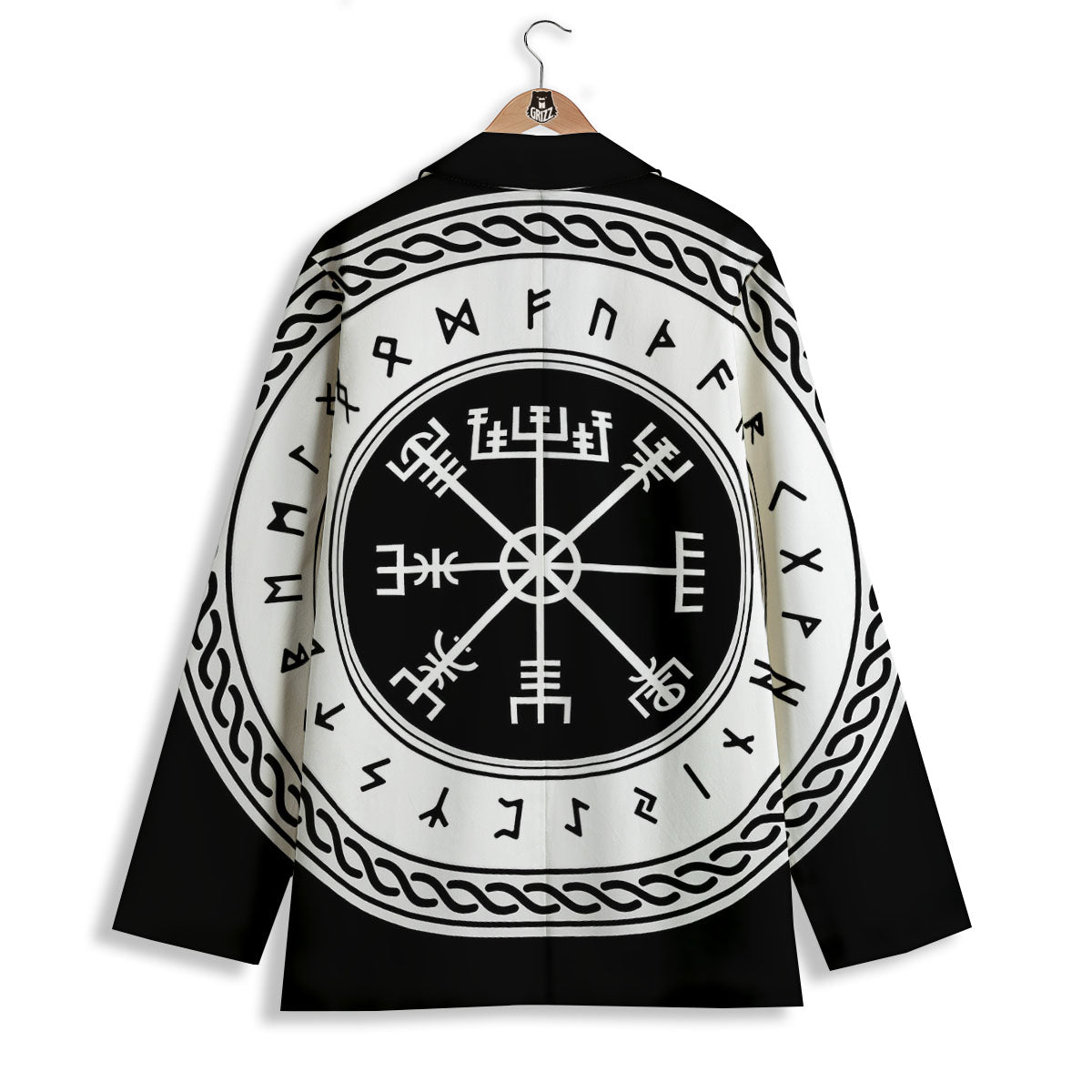 Vegvisir Viking Print Women's Blazer-grizzshop