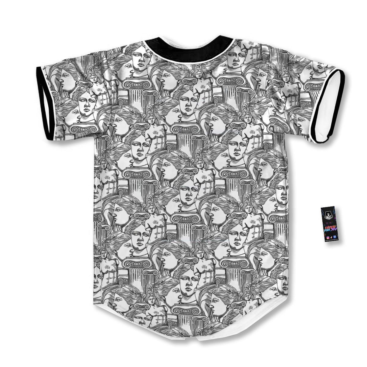 Venus Milos Print Pattern Baseball Jersey-grizzshop
