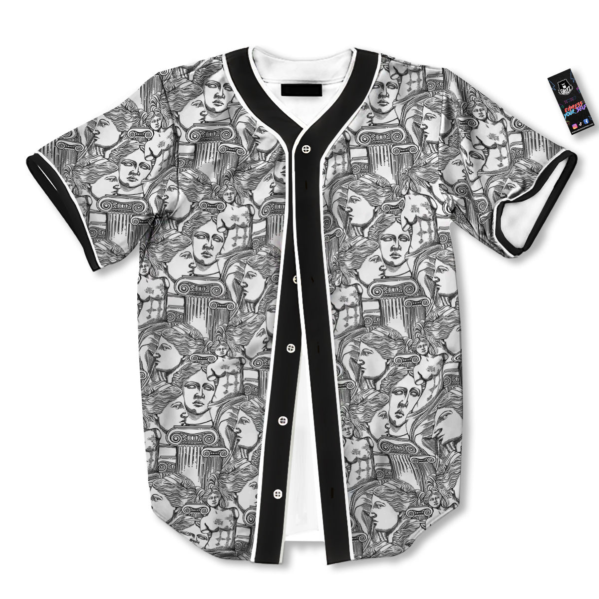 Venus Milos Print Pattern Baseball Jersey-grizzshop
