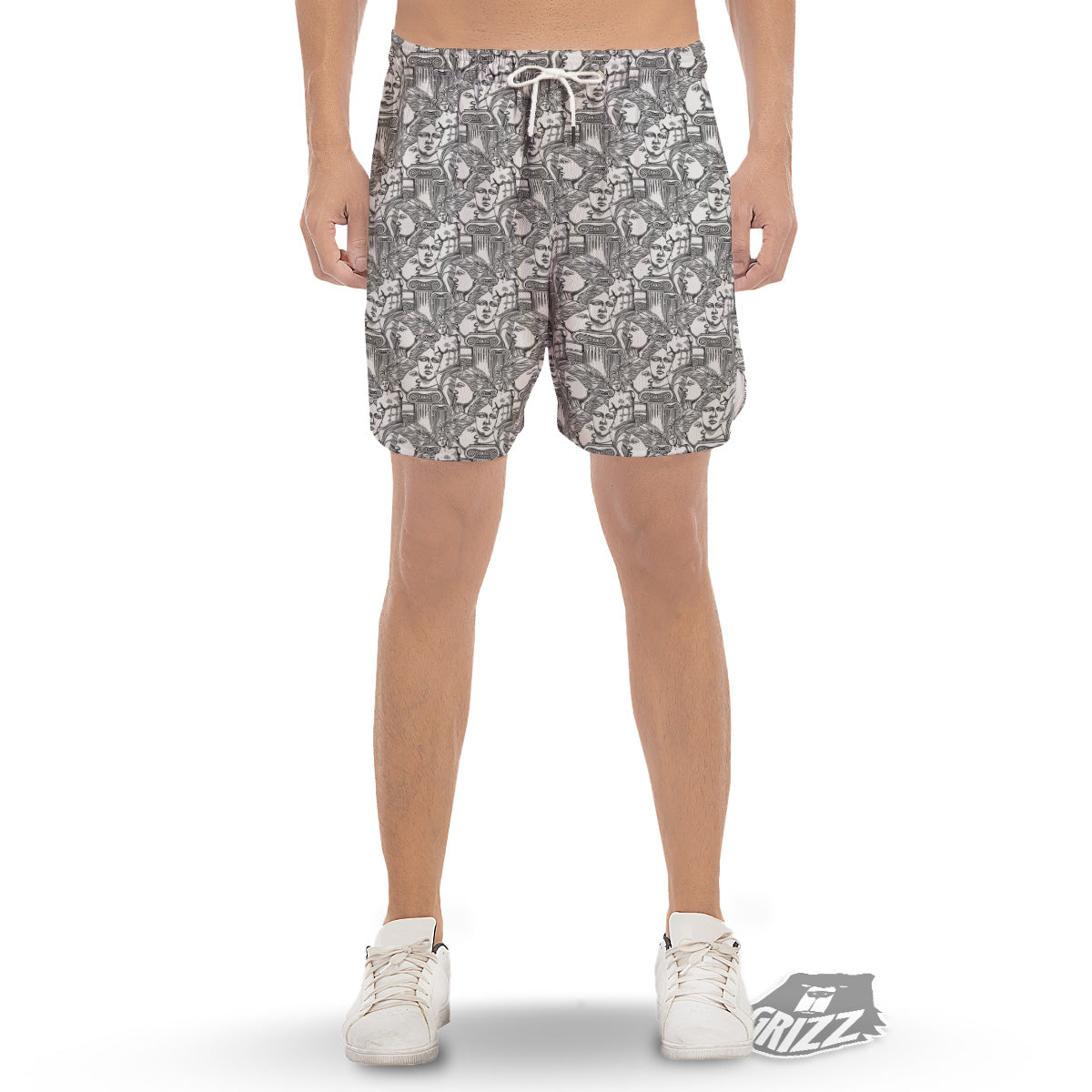 Venus Milos Print Pattern Men's Gym Shorts-grizzshop