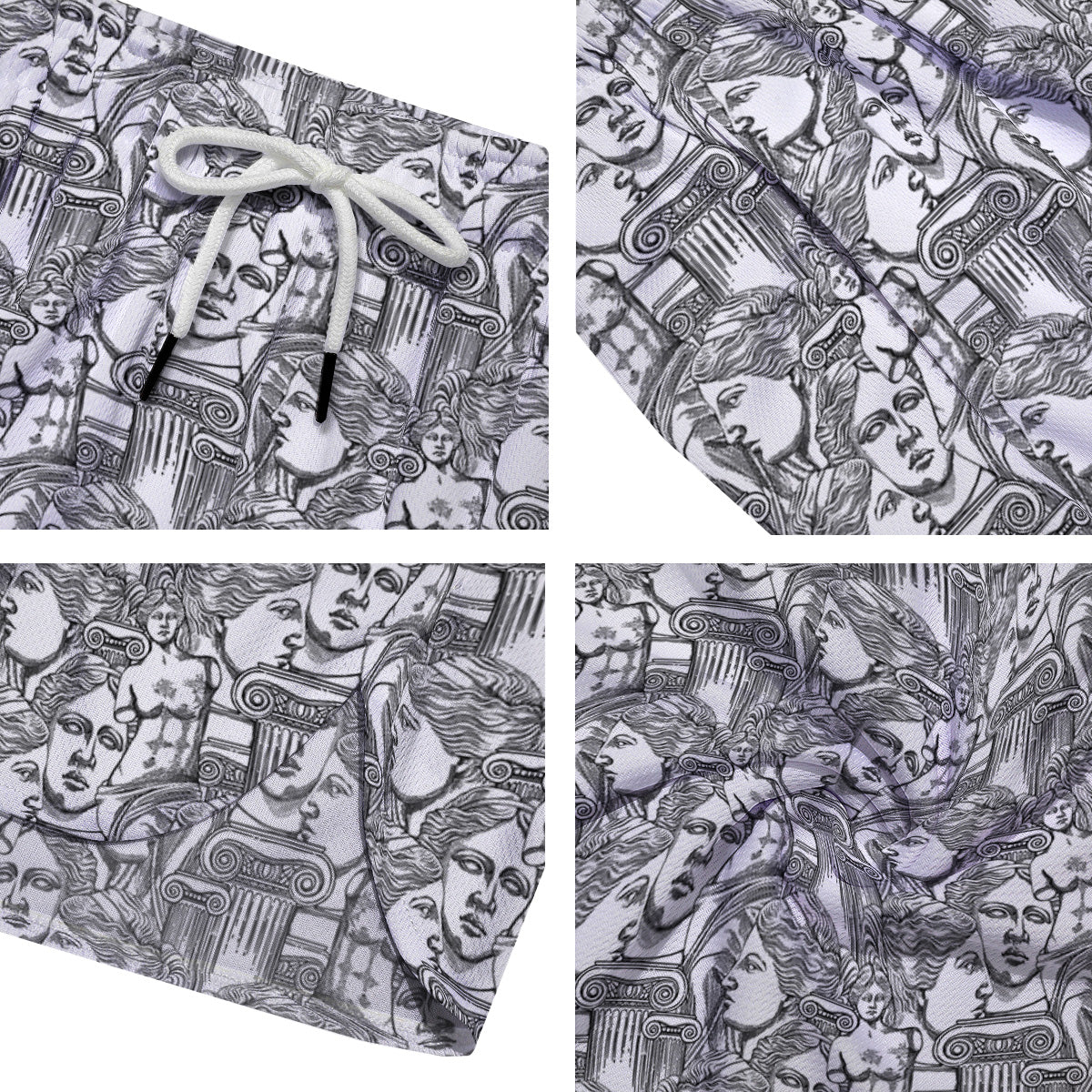 Venus Milos Print Pattern Men's Running Shorts-grizzshop