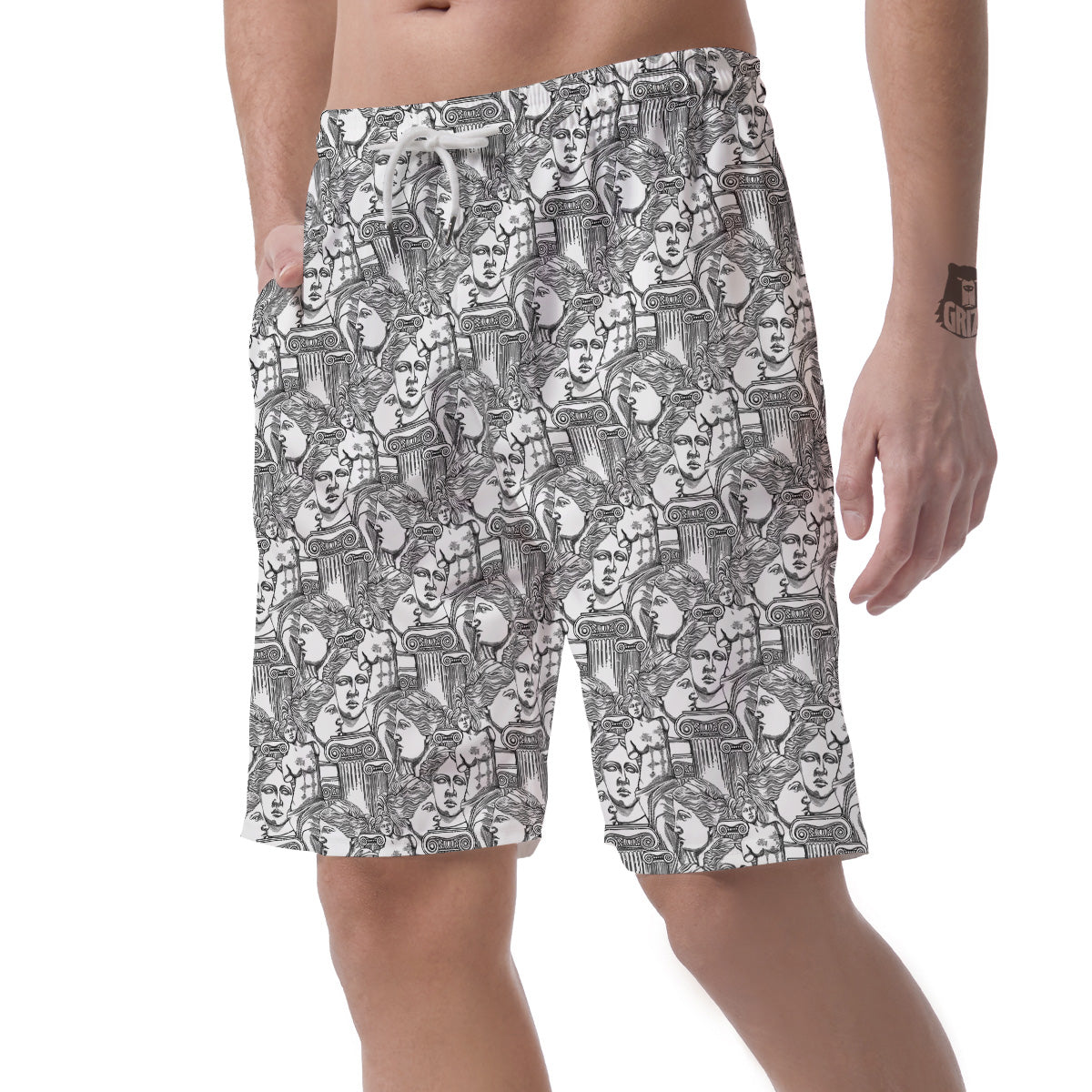 Venus Milos Print Pattern Men's Shorts-grizzshop