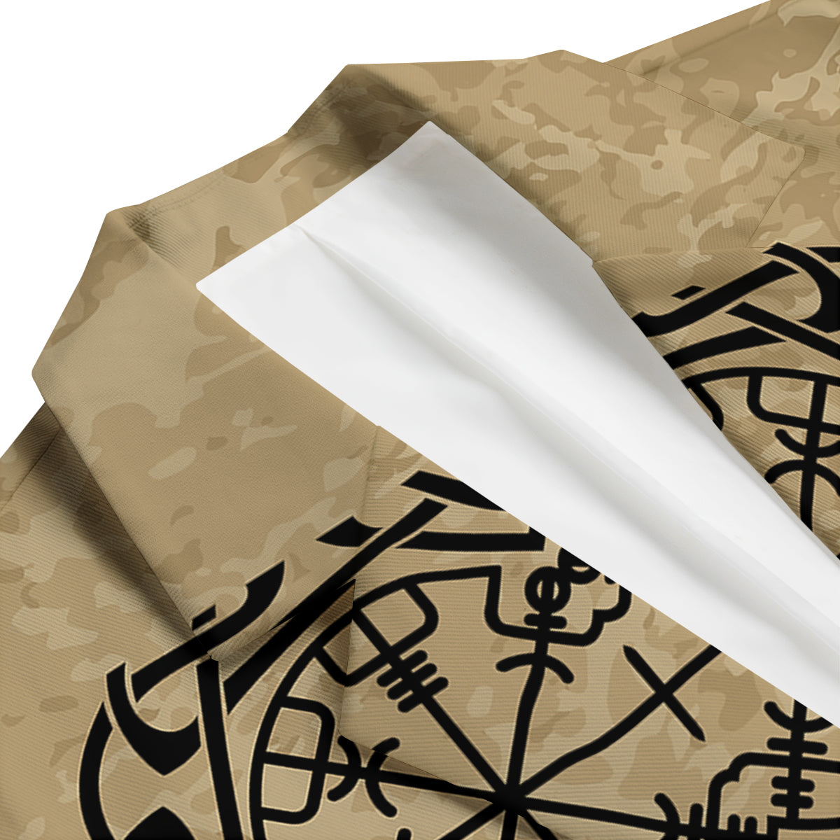 Viking Boat Drakkar Vegvisir Print Men's Blazer-grizzshop