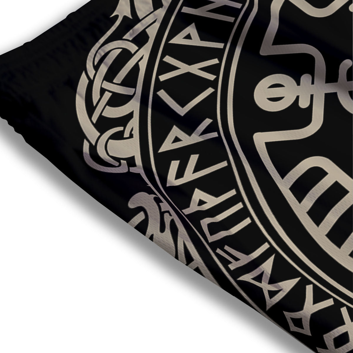 Viking Helm Of Terror Scandinavian Print Mesh Shorts
