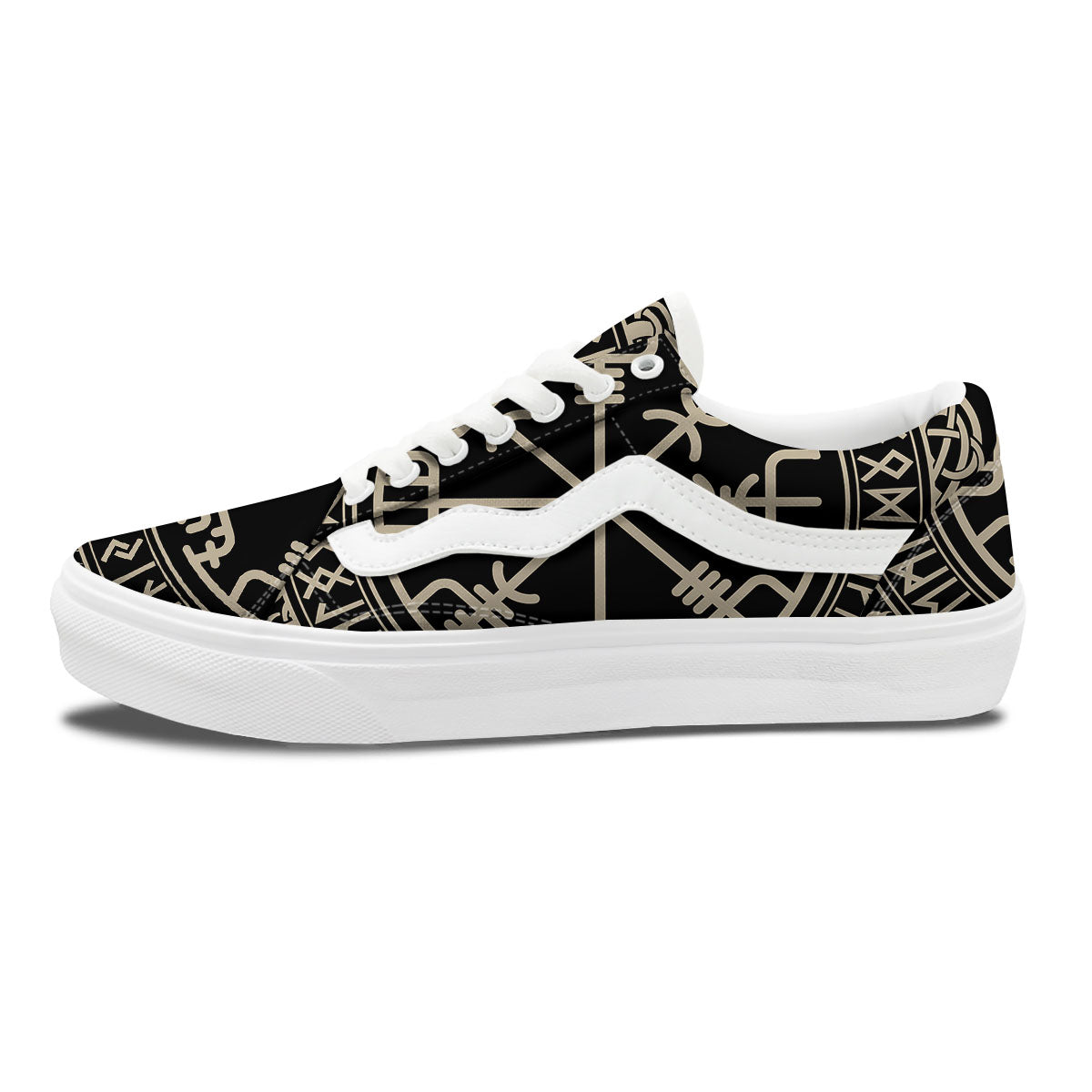 Viking Helm Of Terror Scandinavian Print Skate Shoes-grizzshop