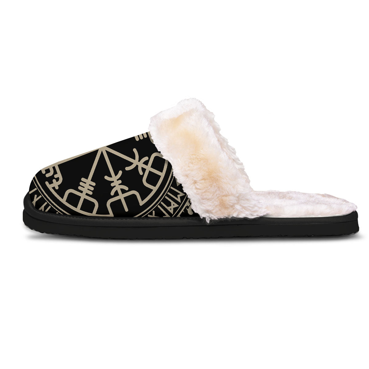 Viking Helm Of Terror Scandinavian Print Slippers-grizzshop