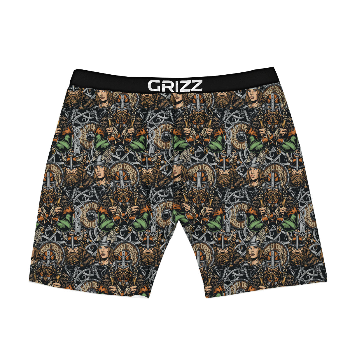 Viking Nordic Warriors Print Pattern Boxer Briefs-grizzshop