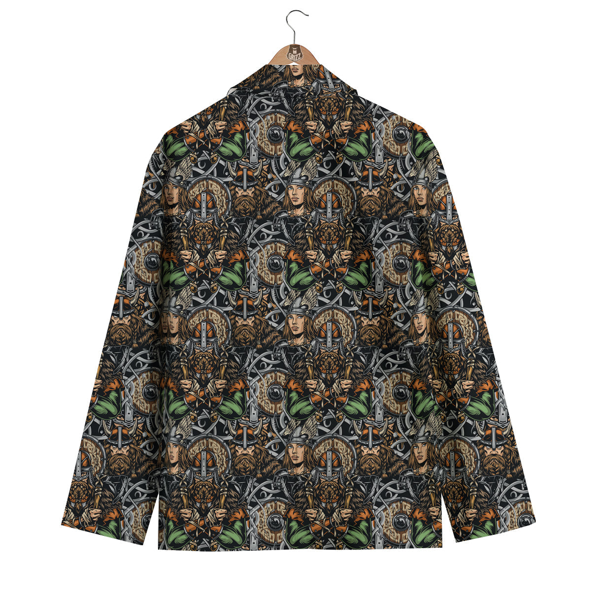 Viking Nordic Warriors Print Pattern Men's Blazer-grizzshop
