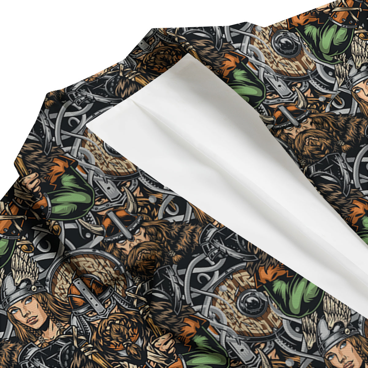 Viking Nordic Warriors Print Pattern Men's Blazer-grizzshop