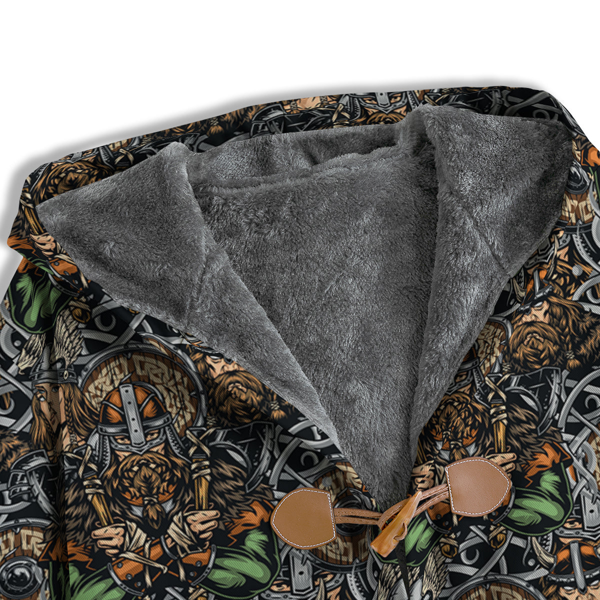 Viking Nordic Warriors Print Pattern Men's Windbreaker Jacket-grizzshop