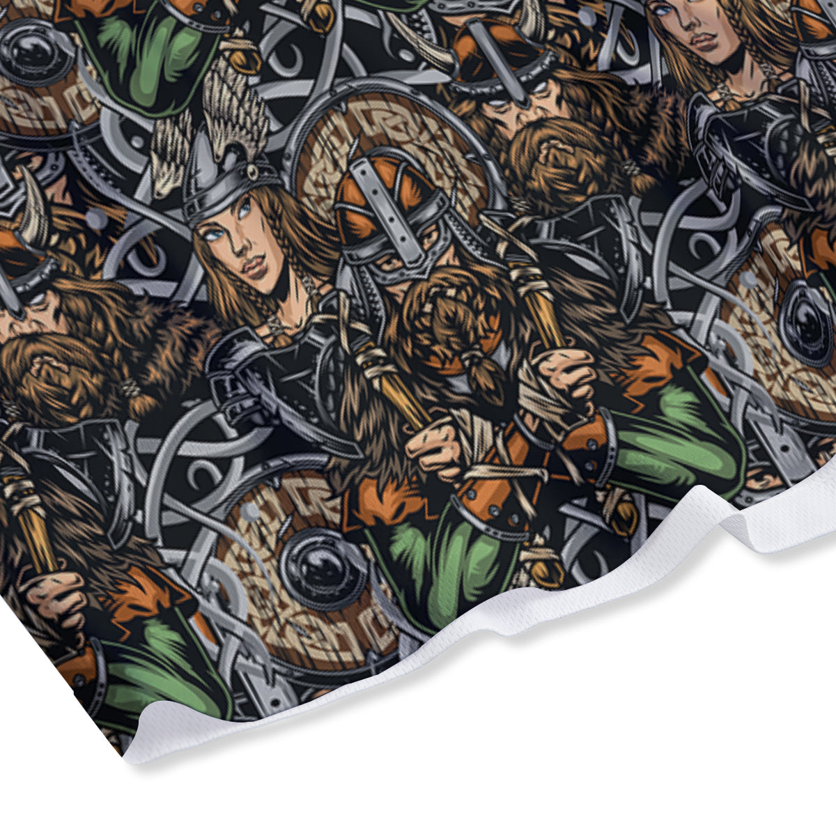 Tulip Embroidery Print Pattern Mesh Shorts