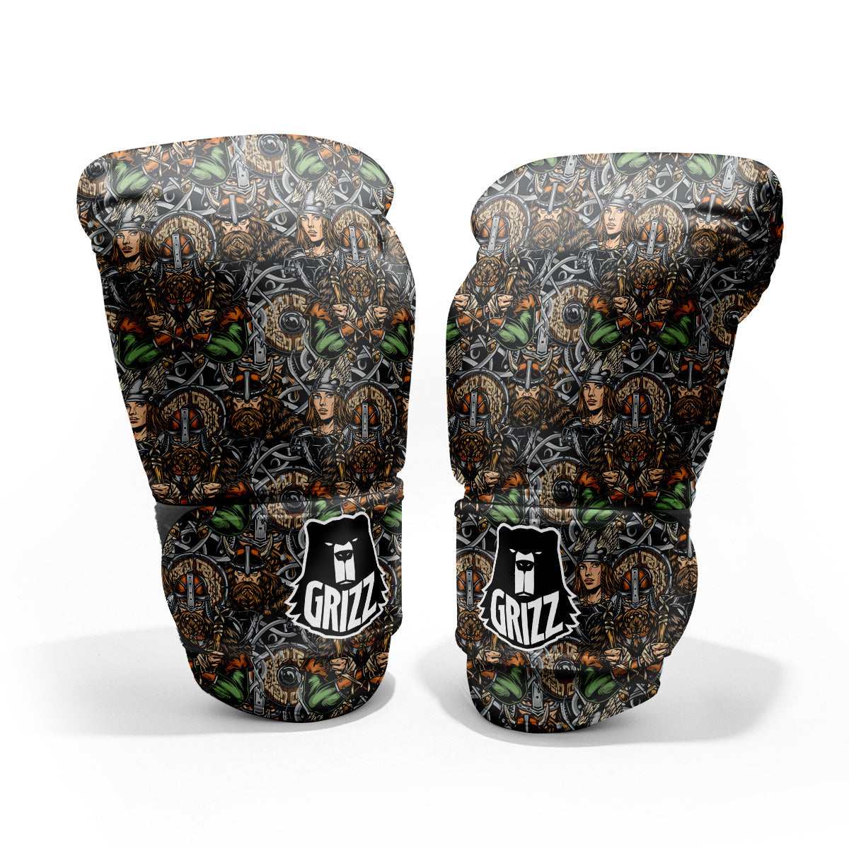 Viking Nordic Warriors Print Pattern Pro Boxing Glove