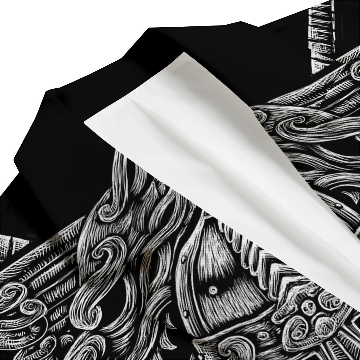 Viking Odin With Wolf Men's Blazer-grizzshop