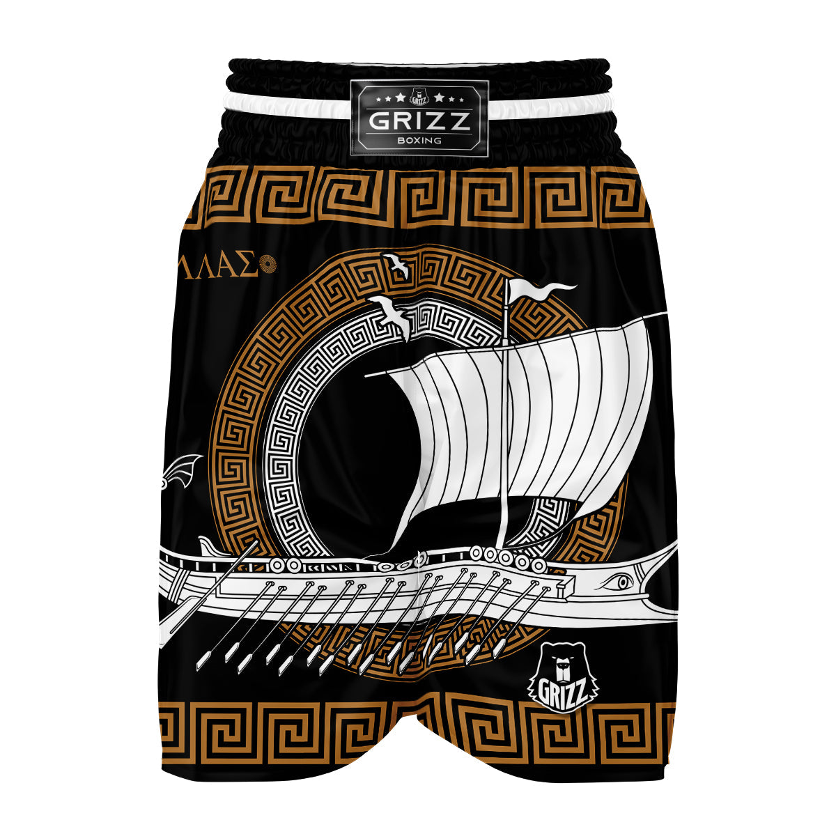 Viking Ship Norse Drakkar Boxing Shorts-grizzshop