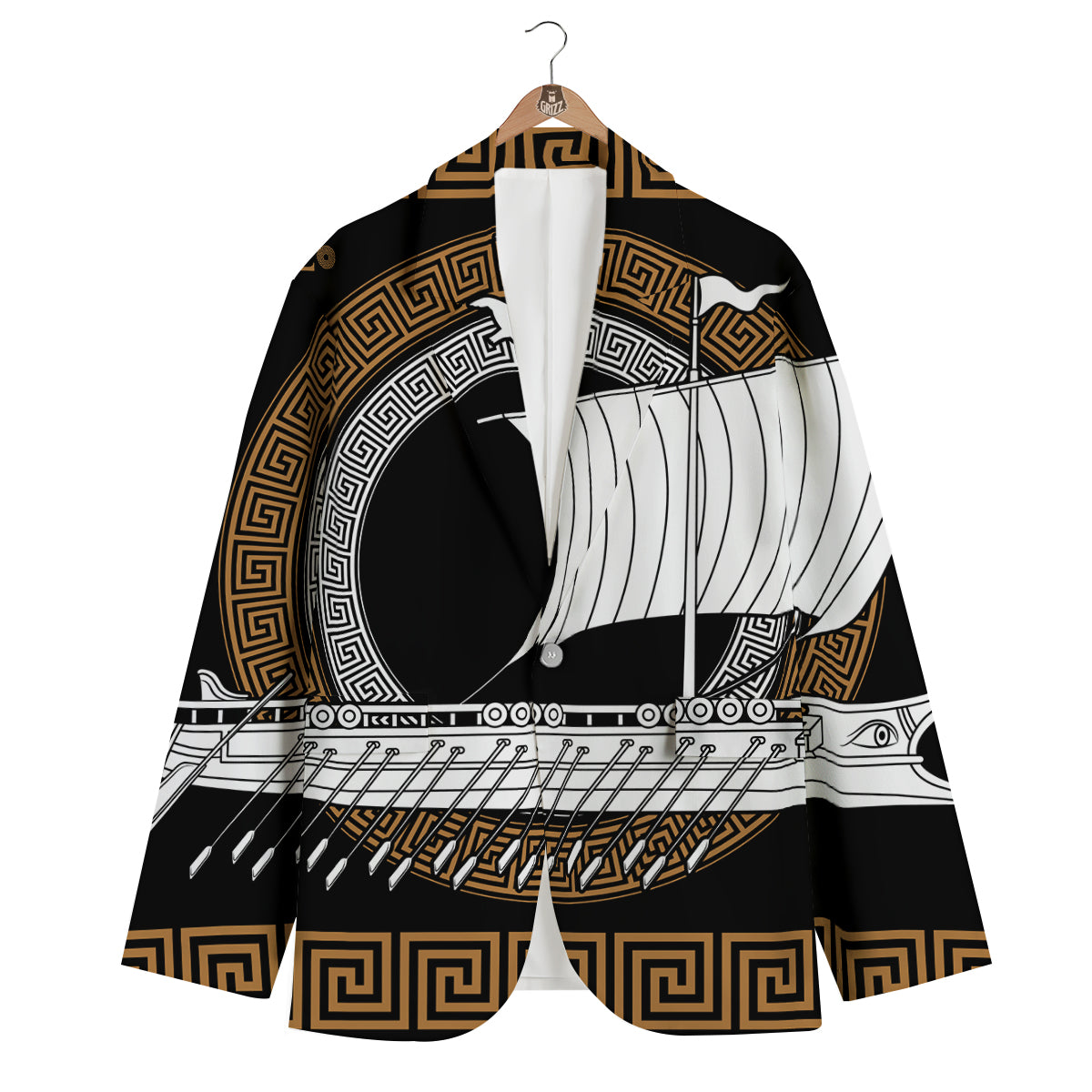 Viking Ship Norse Drakkar Men's Blazer-grizzshop