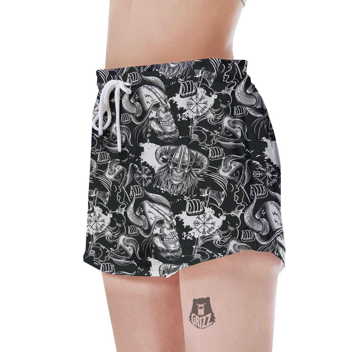 Viking Skull Women's Shorts-grizzshop