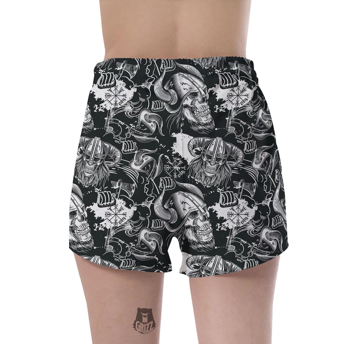Viking Skull Women's Shorts-grizzshop