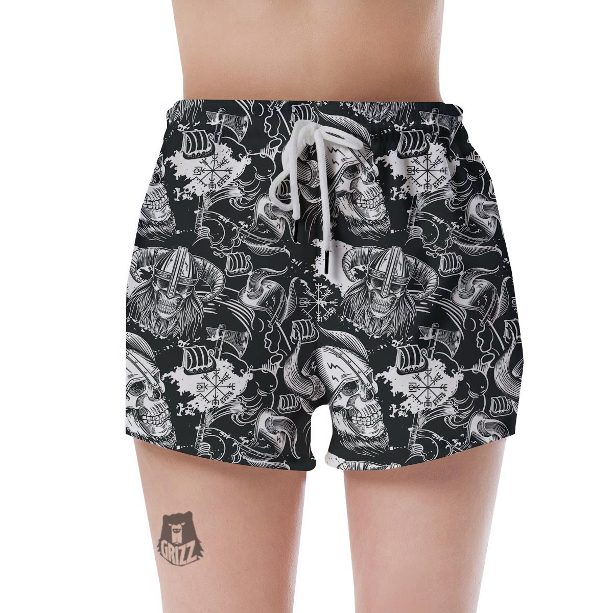 Viking Skull Women's Shorts-grizzshop