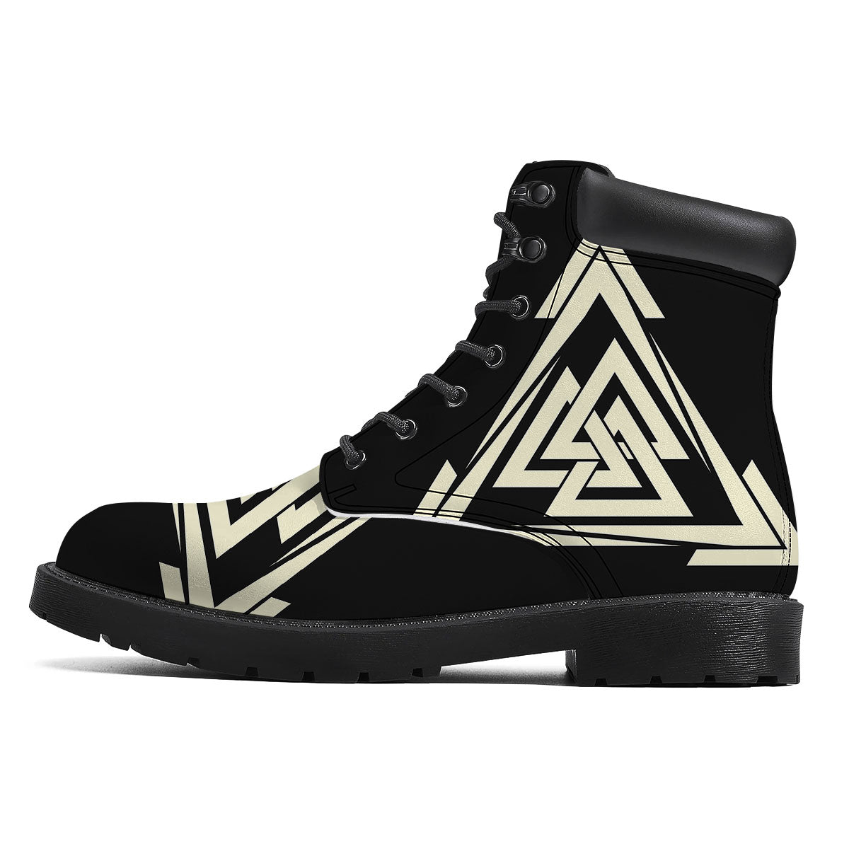 Viking Valknut Scandinavian Symbol Print Boots-grizzshop