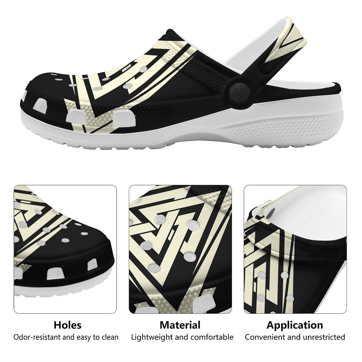 Viking Valknut Scandinavian Symbol Print Clog-grizzshop