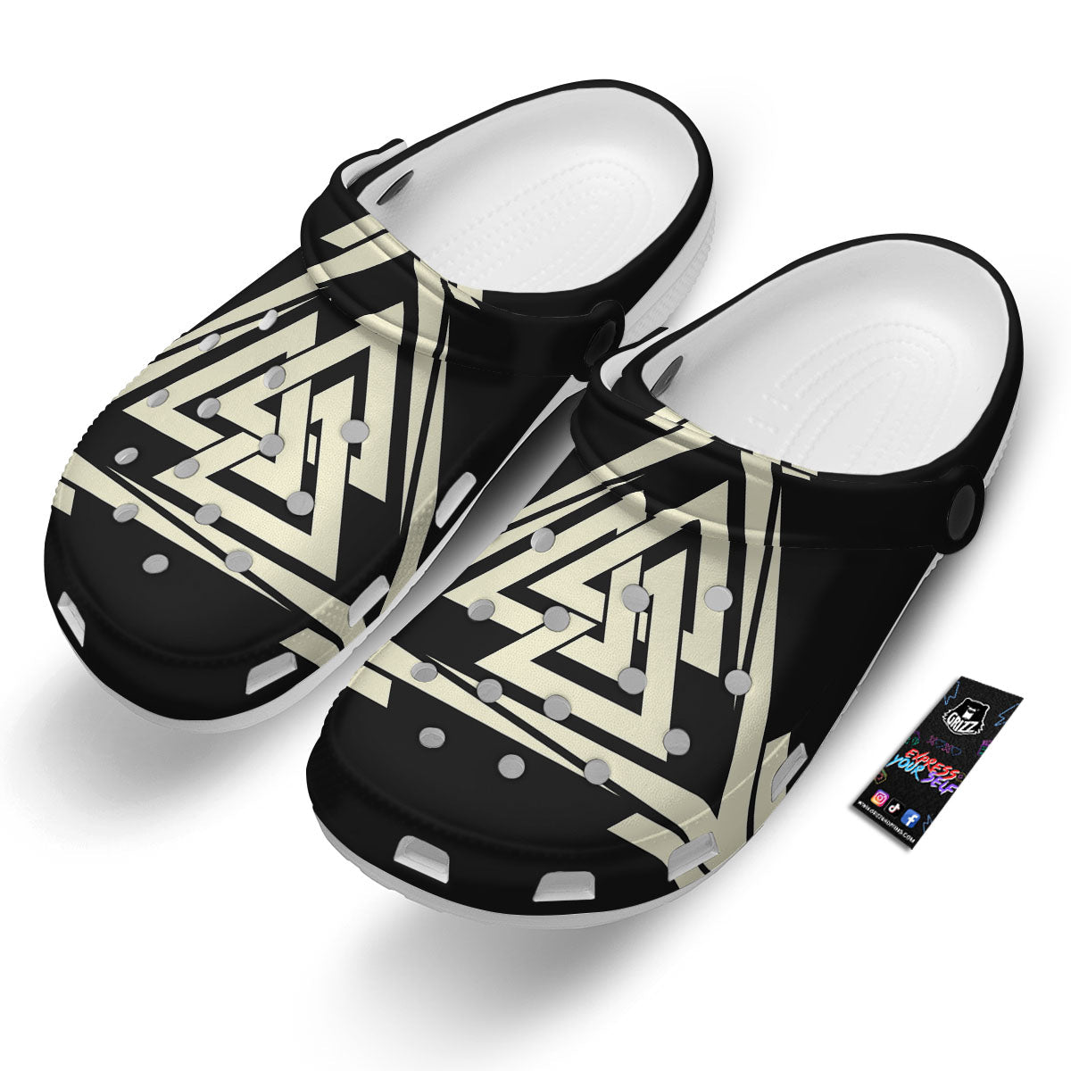 Viking Valknut Scandinavian Symbol Print Clog-grizzshop