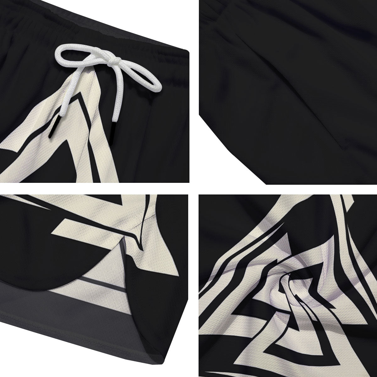 Viking Valknut Scandinavian Symbol Print Men's Running Shorts-grizzshop