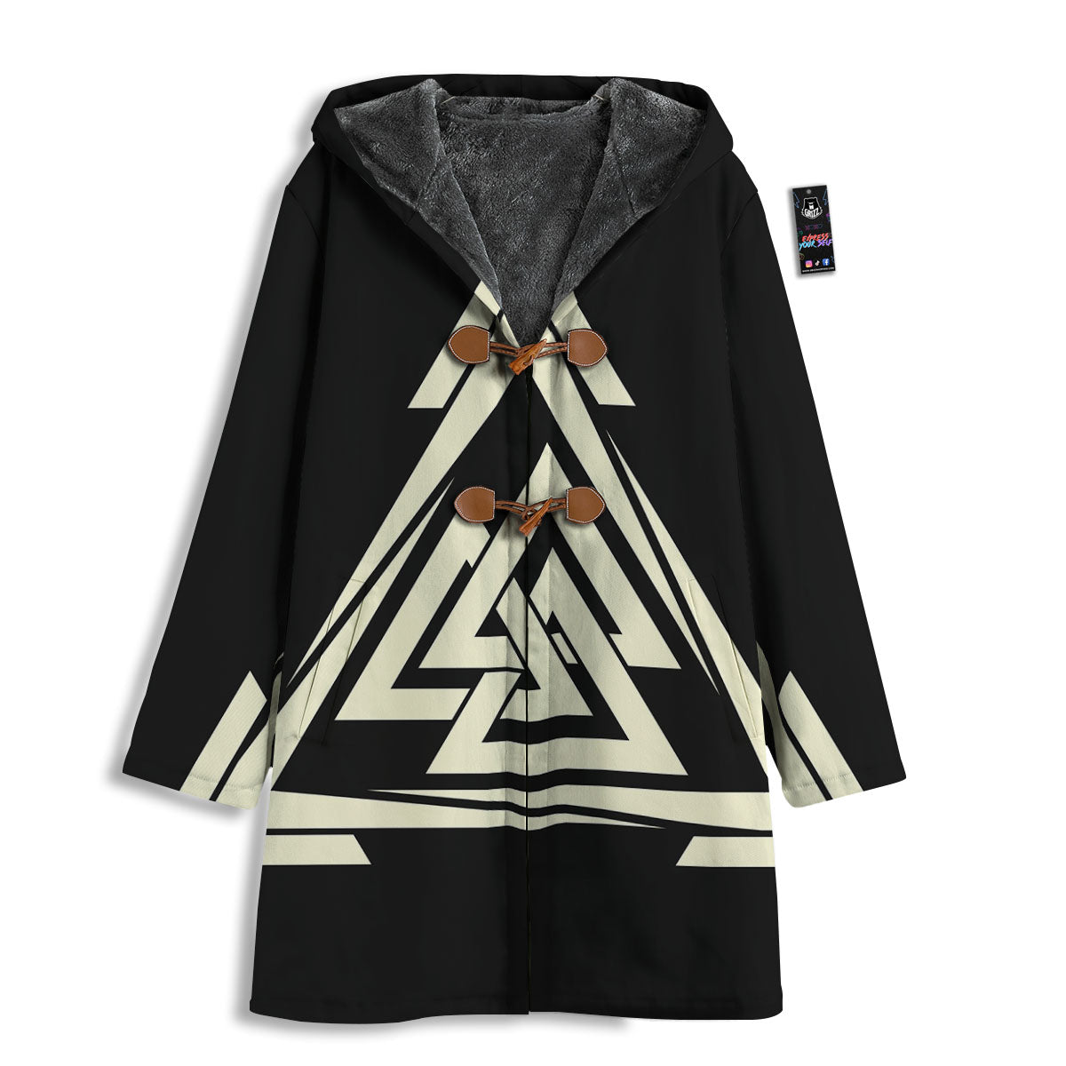 Viking Valknut Scandinavian Symbol Print Men's Windbreaker Jacket-grizzshop