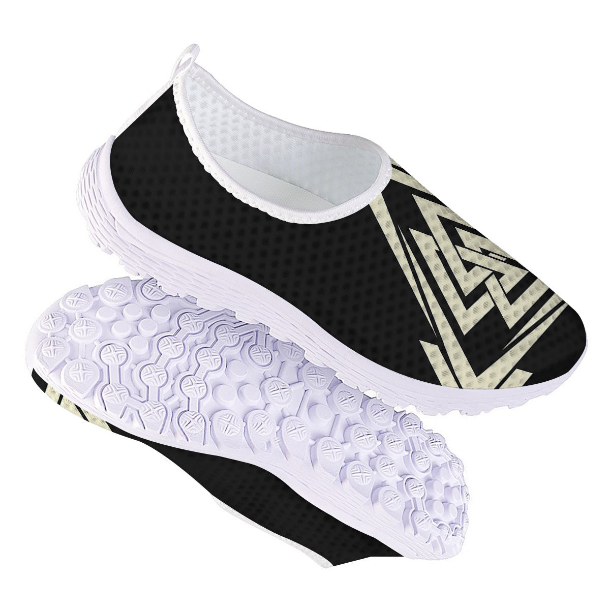 Viking Valknut Scandinavian Symbol Print Nurse Shoes-grizzshop