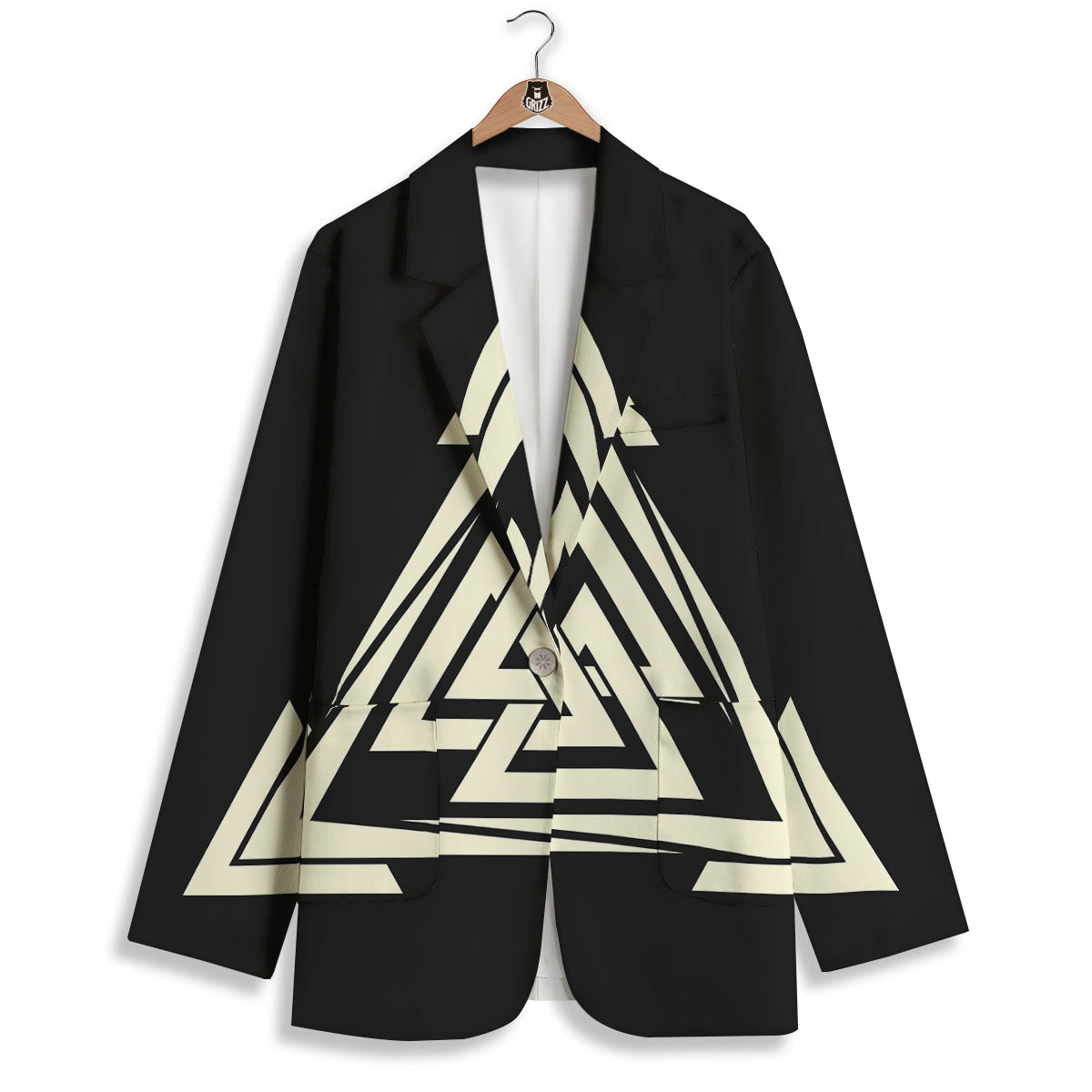 Viking Valknut Scandinavian Symbol Print Women's Blazer-grizzshop