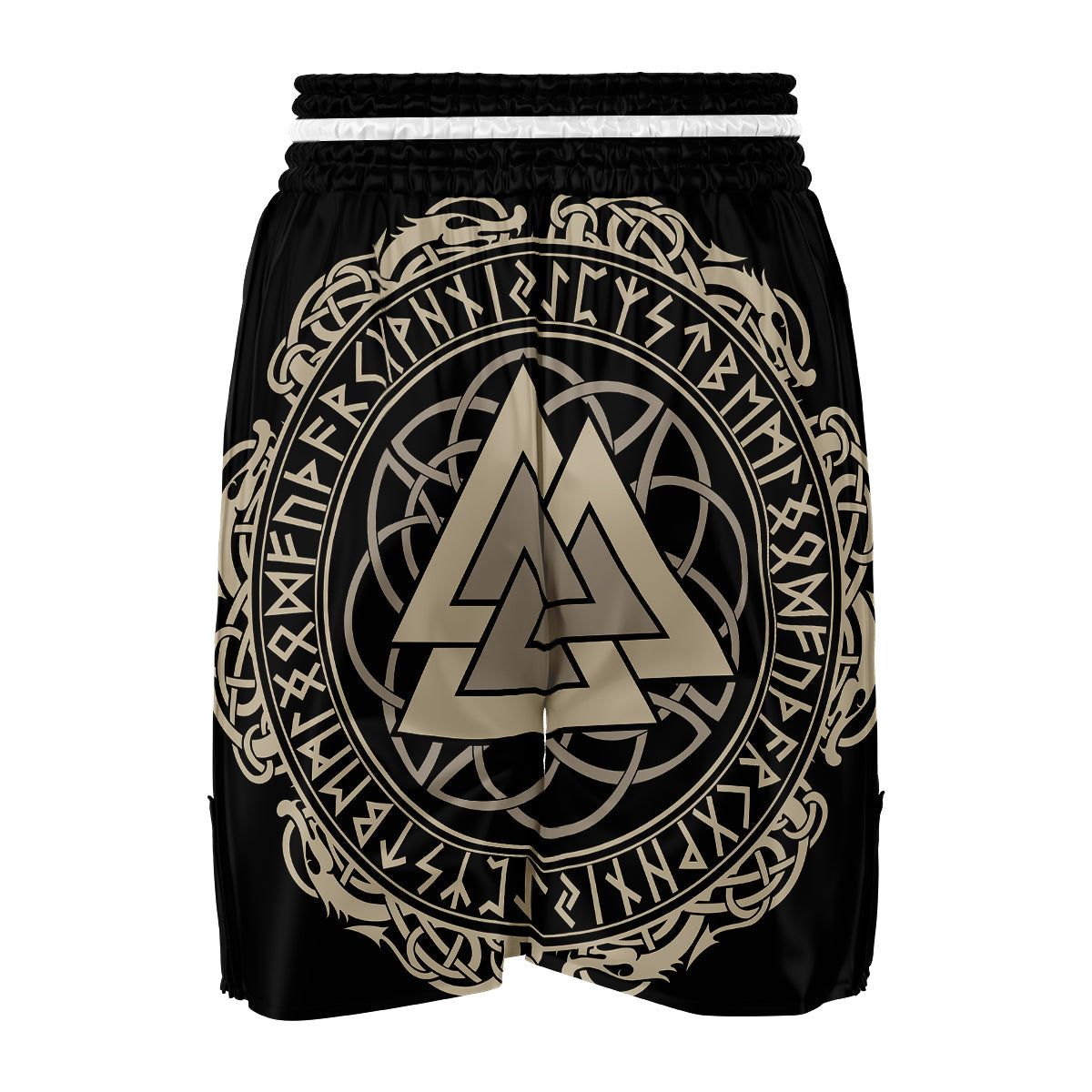 Viking Walknut Symbol Print Boxing Shorts-grizzshop