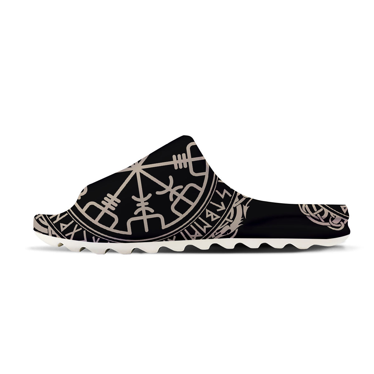 Viking Helm Of Terror Scandinavian Print Sandals-grizzshop