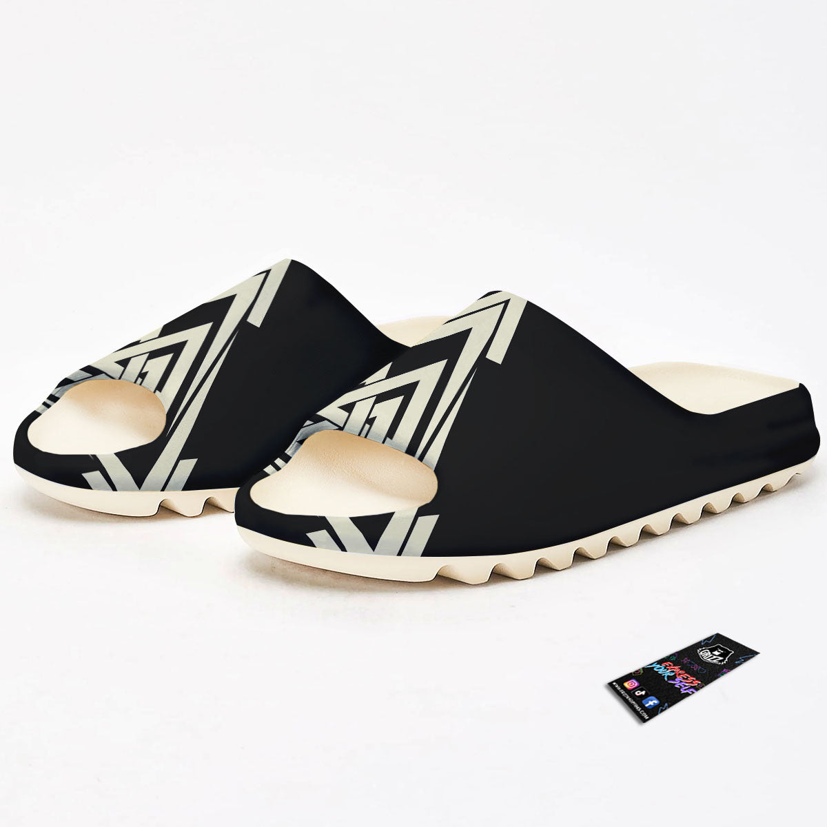 Viking Valknut Scandinavian Symbol Print Sandals-grizzshop