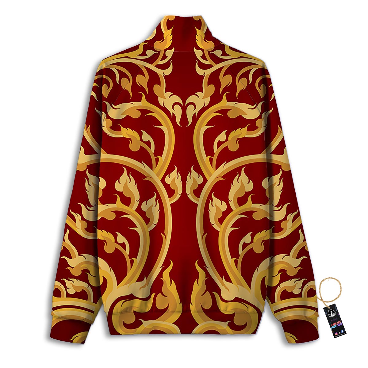 Vines Thai Winding Print Track Jacket-grizzshop