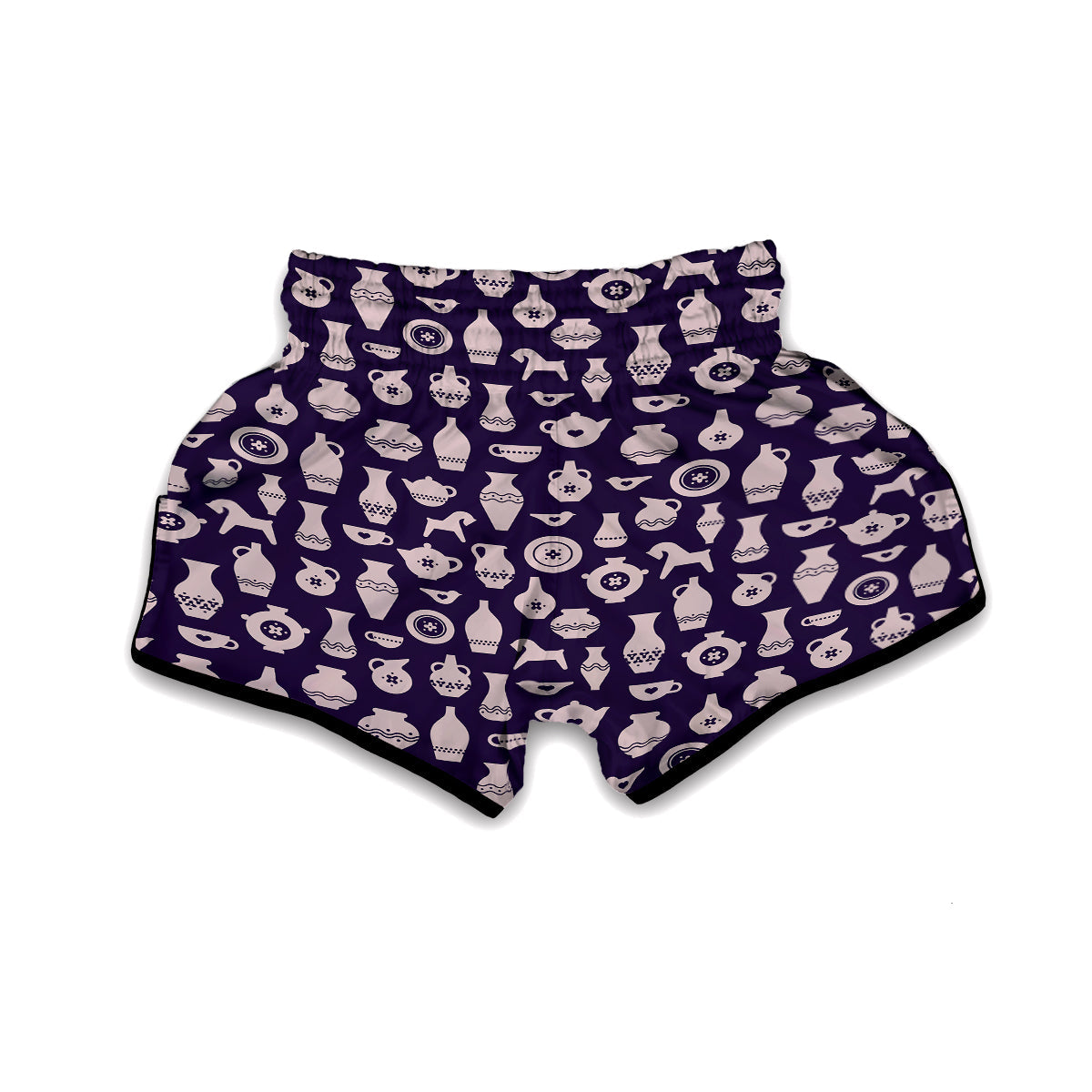 Vintage Amphora Greek Print Pattern Muay Thai Boxing Shorts-grizzshop