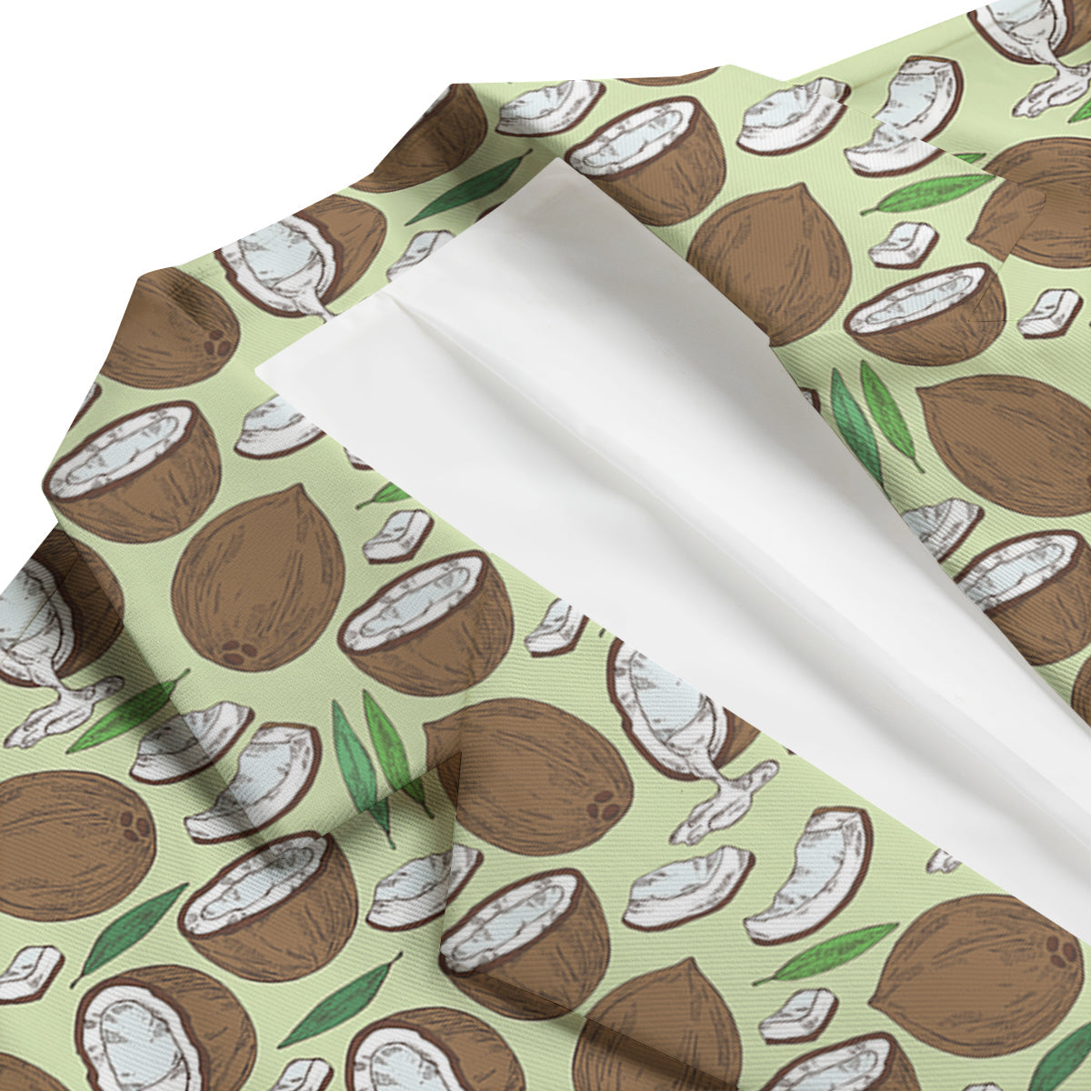 Vintage Coconut Print Pattern Men's Blazer-grizzshop